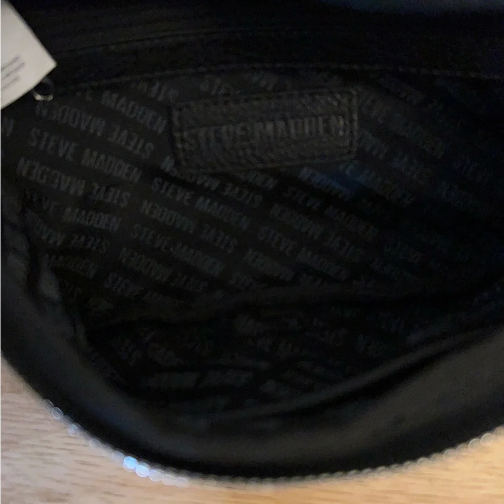 Steve Madden Signature Hip Belt Bag Embossed Black - Picture 10 of 14